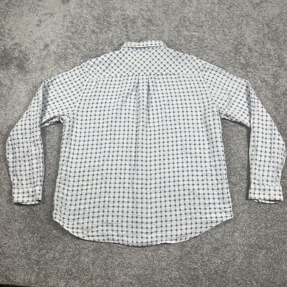 Carbon 2 Cobalt Button Up Shirt Mens Large Geometric Print White - Picture 7 of 12